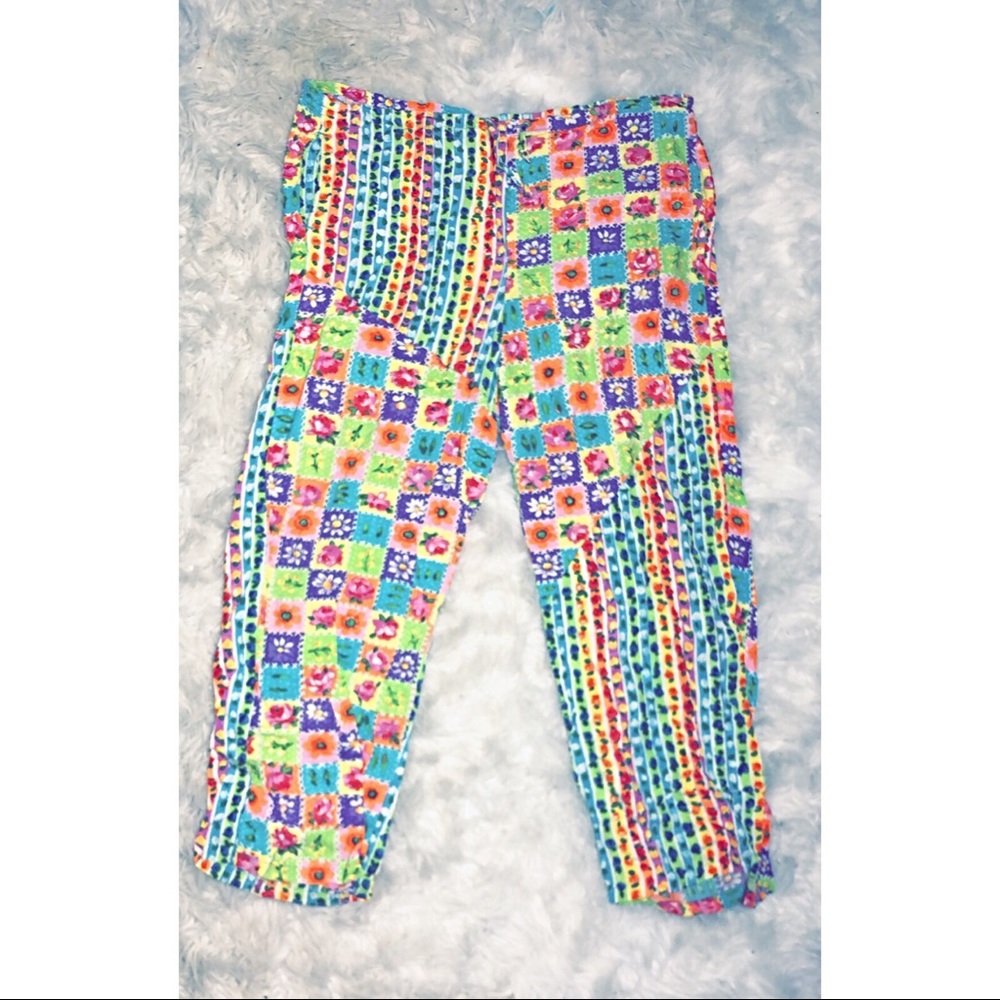 Jams World | capri pants | floral print | L